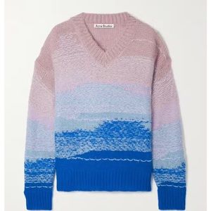 Rare Acne Studios oceanic waves mohair sweater 💙💖